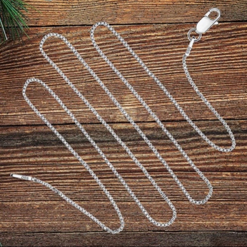 925 STERLING SILVER BOX CHAIN - Picture 2 of 4